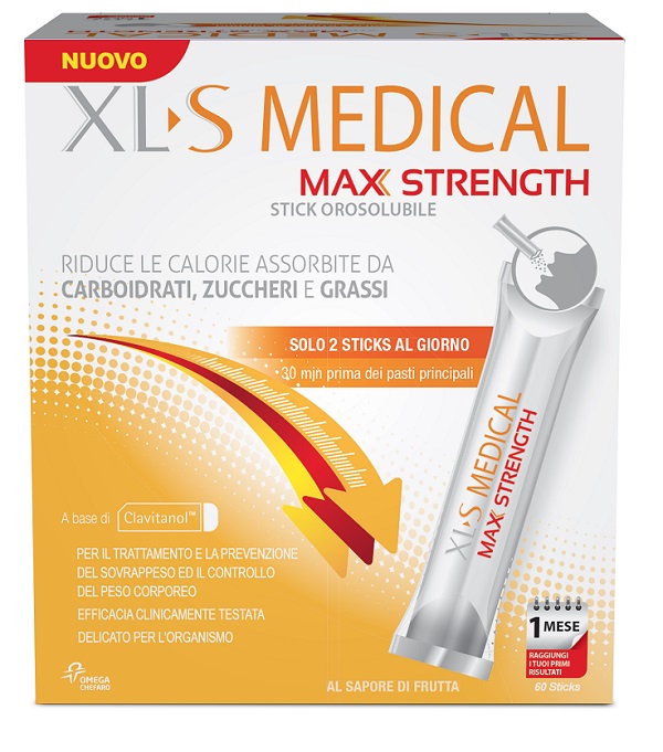 XLS MEDICAL MAX STRENGTH 60 STICK OROSOLUBILI - Farmacia Murachelli Di Putelli dr. Giovanni