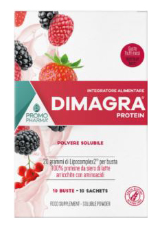 DIMAGRA PROTEIN RED FRUIT 10 BUSTE - Farmacia Murachelli Di Putelli dr. Giovanni