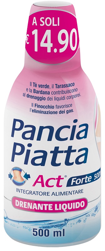PANCIA PIATTA ACT FORTE DRENANTE LIQUIDO 500 ML - Farmacia Murachelli Di Putelli dr. Giovanni