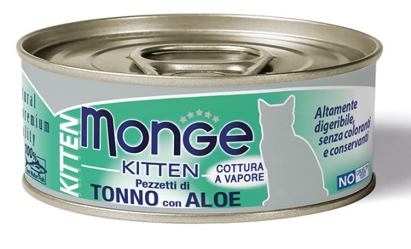 MONGE NATURAL QUALITY GATTO MONGE JELLY PEZZETTI TONNO BONITO/ALOE KITTEN 80 G - Farmacia Murachelli Di Putelli dr. Giovanni