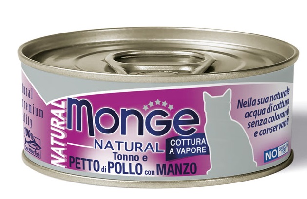MONGE NATURAL QUALITY GATTO MONGE NATURAL PETTO DI POLLO CON MANZO 80 G - Farmacia Murachelli Di Putelli dr. Giovanni