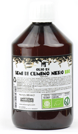 OLIO DI SEMI DI CUMINO NERO BIO 500 ML - Farmacia Murachelli Di Putelli dr. Giovanni