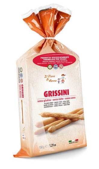IL PANE DI ANNA GRISSINI SENZA GLUTINE E SENZA LATTE 150 G - Farmacia Murachelli Di Putelli dr. Giovanni