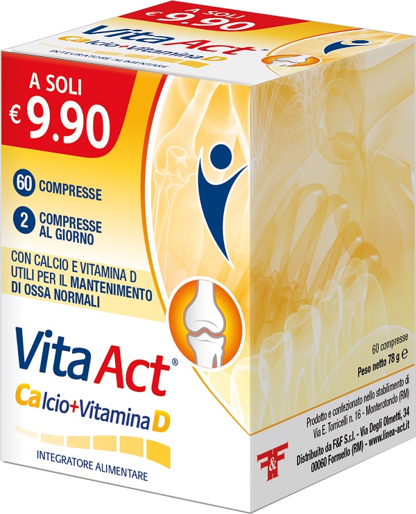 VITA ACT CALCIO + VITAMINA D 60 COMPRESSE - Farmacia Murachelli Di Putelli dr. Giovanni