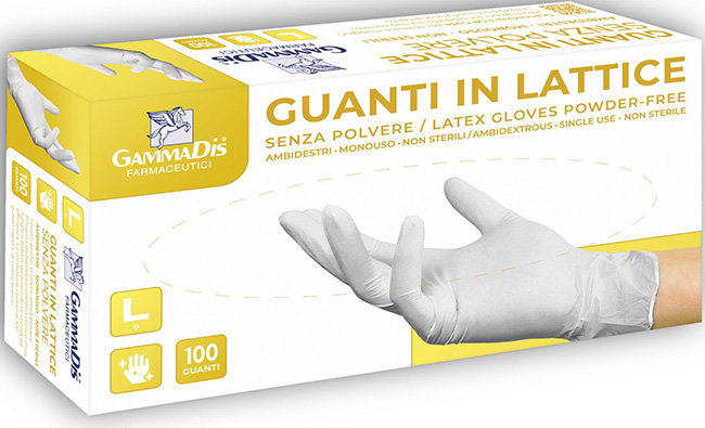 GUANTI LATTICE SENZA POLVERE SMALL 100 PEZZI GAMMADIS - Farmacia Murachelli Di Putelli dr. Giovanni