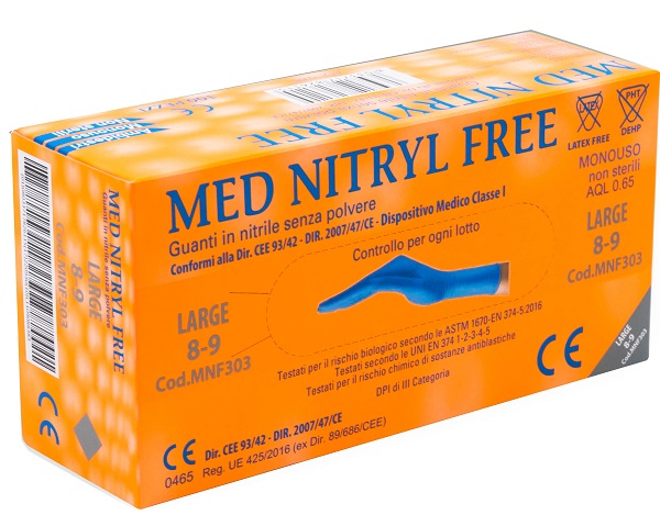 GUANTI NITRILE SENZA POLVERE LARGE 100 PEZZI GAMMADIS - Farmacia Murachelli Di Putelli dr. Giovanni