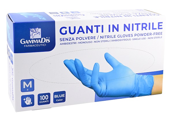 GUANTI NITRILE SENZA POLVERE SMALL 100 PEZZI GAMMADIS - Farmacia Murachelli Di Putelli dr. Giovanni