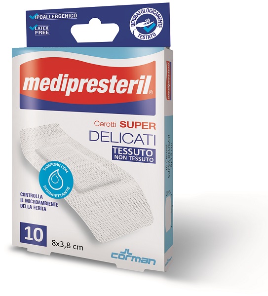 MEDIPRESTERIL CEROTTI DELICATI SUPER 8 X 3,8 10 PEZZI - Farmacia Murachelli Di Putelli dr. Giovanni