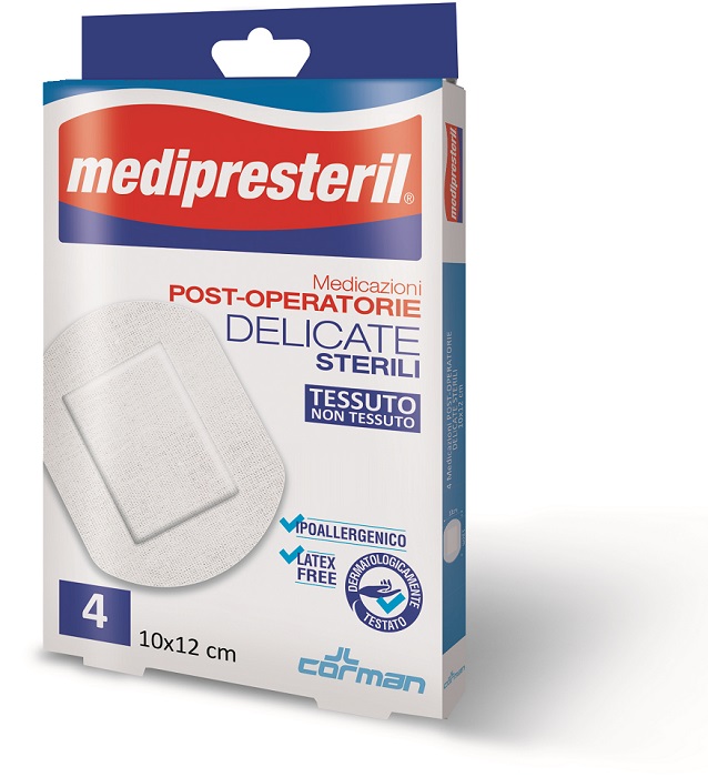 MEDICAZIONE POST OPERATORIA MEDIPRESTERIL DELICATA TNT 10X12CM 5 PEZZI - Farmacia Murachelli Di Putelli dr. Giovanni