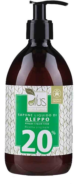 ALUS OLIVE & LAUREL SAPONE LIQUIDO DI ALEPPO 20% 500 ML - Farmacia Murachelli Di Putelli dr. Giovanni