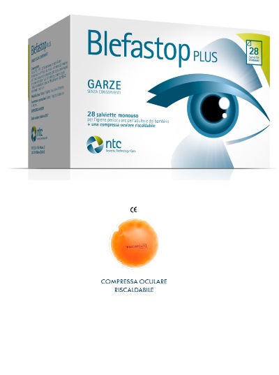 BLEFASTOP PLUS GARZA IN COTONE PIEGATA CON FILO DI BARIO 28 SALVIETTE MONOUSO + 1 COMPRESSA OCULARE RISCALDABILE - Farmacia Murachelli Di Putelli dr. Giovanni