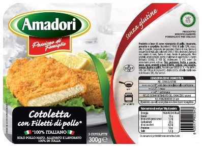 AMADORI COTOLETTA DI POLLO SURELATA 300 G - Farmacia Murachelli Di Putelli dr. Giovanni