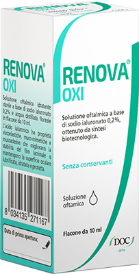 RENOVA OXI COLLIRIO SOLUZIONE OFTALMICA A BASE DI ACIDO IALURONICO 0,2% FLACONE DA 10 ML - Farmacia Murachelli Di Putelli dr. Giovanni