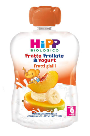 HIPP BIO FRUTTA FRULLATA YOGURT FRUTTI GIALLI 90 G - Farmacia Murachelli Di Putelli dr. Giovanni