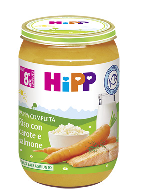 HIPP PAPPA PRONTA RISO CAROTE SALMONE 220 G - Farmacia Murachelli Di Putelli dr. Giovanni
