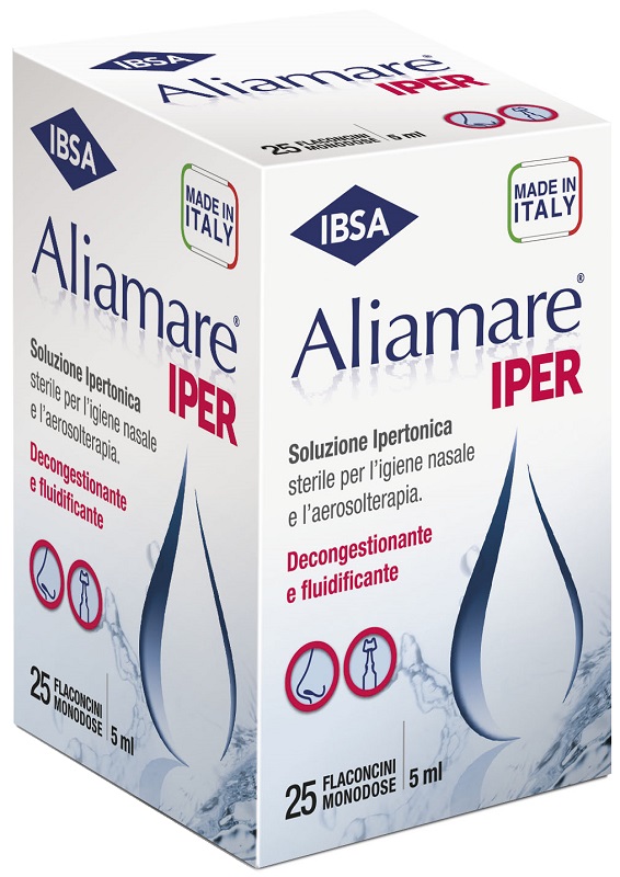 ALIAMARE IPER 25 FLACONCINI IPERTONICI DA 5 ML - Farmacia Murachelli Di Putelli dr. Giovanni