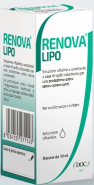 RENOVA COLLIRIO SOSTITUTO LACRIMALE A BASE DI ACIDO IALURONICO 0,4% E LIPIDI FLACONE DA 10 ML SENZA CONSERVANTI - Farmacia Murachelli Di Putelli dr. Giovanni