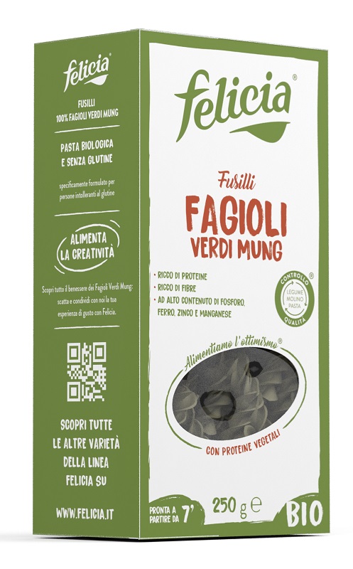 FELICIA BIO FUSILLI FAGIOLI VERDI MUNG 250 G - Farmacia Murachelli Di Putelli dr. Giovanni