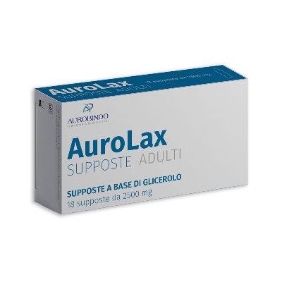 SUPPOSTE AUROLAX GLICEROLO 2500 MG 18 SUPPOSTE - Farmacia Murachelli Di Putelli dr. Giovanni