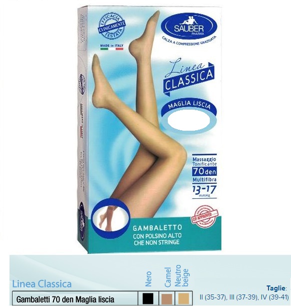 SAUBER GAMBALETTO MAGLIA LISCIA 140 DENARI BEIGE 4 - Farmacia Murachelli Di Putelli dr. Giovanni