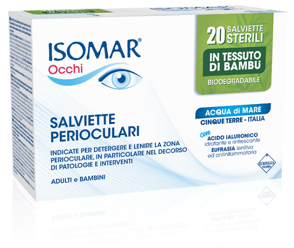 ISOMAR OCCHI SALVIETTE PERIOCULARI ADULTI E BAMBINI 20 PEZZI - Farmacia Murachelli Di Putelli dr. Giovanni