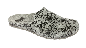 LAYE PRINTED FLORAL FELT WOMENS GREY 37 BIOPRINT MATERIALE TOMAIA FELTRO FODERA TOMAIA SFODERATO SOTTOPIEDE FELTRO SUOLA EVA CALZATA F 1 PAIO AW17 - Farmacia Murachelli Di Putelli dr. Giovanni