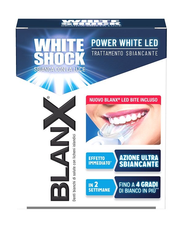 BLANX WHITE SHOCK TRATTAMENTO SBIANCANTE POWER WHITE 30 ML + LED BITE - Farmacia Murachelli Di Putelli dr. Giovanni