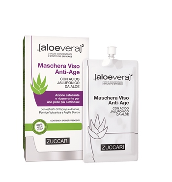 ALOEVERA2 MASCHERA VISO ANTIAGE 4 SACCHETTI 20 ML - Farmacia Murachelli Di Putelli dr. Giovanni