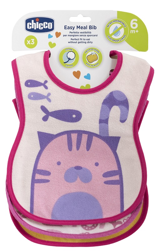CHICCO BAVAGLINO PAPPA 6M 3 PEZZI GIRL - Farmacia Murachelli Di Putelli dr. Giovanni