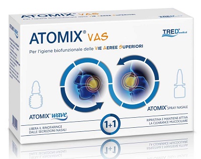 ATOMIX VAS KIT PER IGIENE FUNZIONALE DELLE VIE AEREE SUPERIORI ATOMIC WAVE + SPRAY - Farmacia Murachelli Di Putelli dr. Giovanni