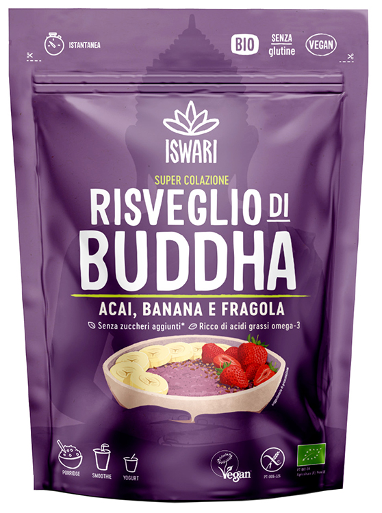 ISWARI RISVEGLIO BUDDA ACAI BANANA E FRAGOLA 360 G - Farmacia Murachelli Di Putelli dr. Giovanni
