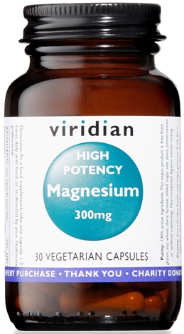 VIRIDIAN MAGNESIUM 300MG HIGH POTENCY 30 CAPSULE VIRIDIAN MAGNESIO SUPERIORE ALTA CONCENTRAZIONE - Farmacia Murachelli Di Putelli dr. Giovanni