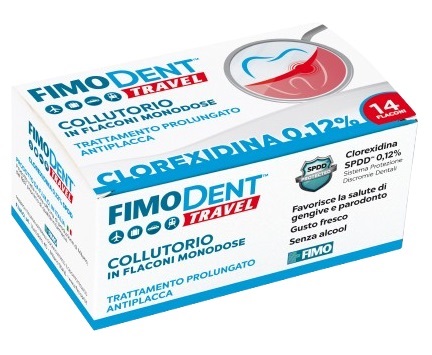 FIMODENT TRAVEL COLLUTORIO CLOREXIDINA SPDD 0,12% 14 FLACONCINI MONODOSE 10 ML - Farmacia Murachelli Di Putelli dr. Giovanni