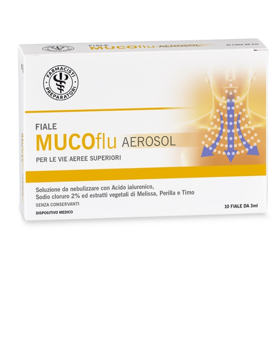 LFP AEROSOL LFP MUCOFLU SOLUZIONE IPERTONICA 10 FIALE MONODOSE DA 3 ML - Farmacia Murachelli Di Putelli dr. Giovanni