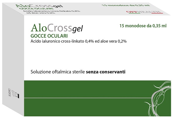 ALOCROSS SOLUZIONE OFTALMICA ACIDO IALURONICO CROSS-LINKATO 0,2% E ALOE VERA 15 MONODOSE DA 0,35 ML - Farmacia Murachelli Di Putelli dr. Giovanni