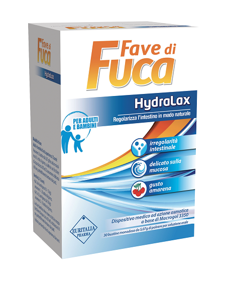 FAVE DI FUCA HYDRALAX 30 BUSTINE MONODOSE DA 5,07 G GUSTO AMARENA - Farmacia Murachelli Di Putelli dr. Giovanni