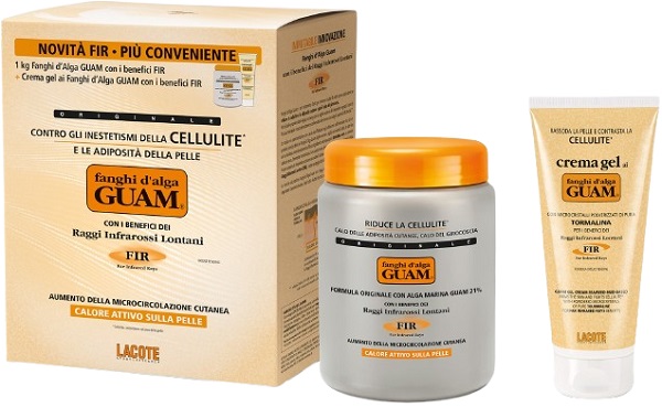 GUAM FIR FANGHI D'ALGA CONFEZIONE CONVENIENZA CON FANGHI D'ALGA GUAM FIR 1 KG + GUAM CREMA GEL FIR 200 ML - Farmacia Murachelli Di Putelli dr. Giovanni