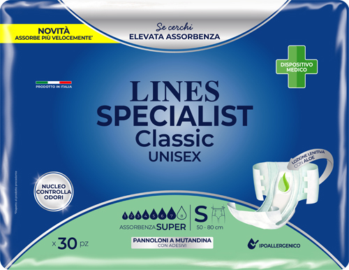 PANNOLONE MUTANDA LINES SPECIALIST CLASSIC MP SUPER 30 PEZZI - Farmacia Murachelli Di Putelli dr. Giovanni