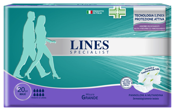 LINES SPECIALIST PANNOLINO MUTANDA MG MAXI 20 PEZZI - Farmacia Murachelli Di Putelli dr. Giovanni
