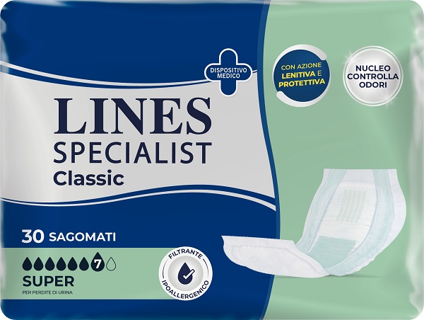 PANNOLONE LINES SPECIALIST CLASSIC SAGOMATO SUPER 30 PEZZI - Farmacia Murachelli Di Putelli dr. Giovanni