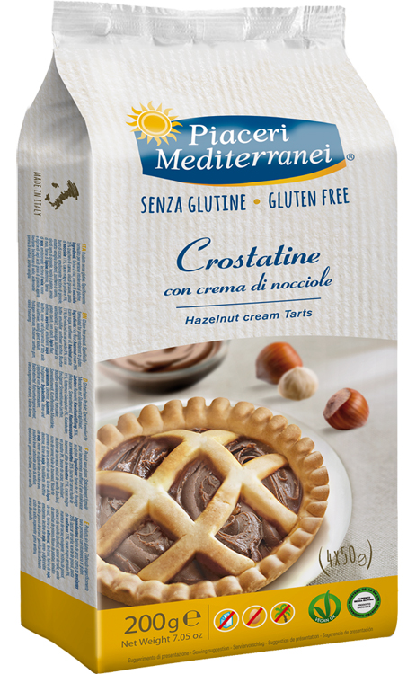 PIACERI MEDITERRANEI CROSTATINA CON CREMA DI NOCCIOLA 4 X 50 G - Farmacia Murachelli Di Putelli dr. Giovanni