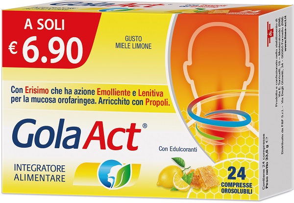 GOLA ACT MIELE E LIMONE 24 COMPRESSE OROSOLUBILI - Farmacia Murachelli Di Putelli dr. Giovanni