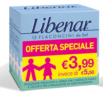 LIBENAR 15 FLACONCINI SOLUZIONE ISOTONICA 5 ML TAGLIO PREZZO - Farmacia Murachelli Di Putelli dr. Giovanni