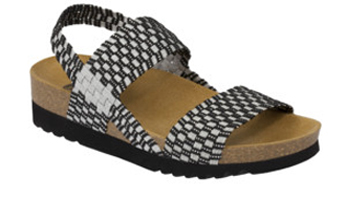 CALZATURA KAORY SANDAL ELASTIC WOMENS BLACK/SILVER 38 TOMAIA ELASTICO FODERA TOMAIA SFODERATO SOTTOPIEDE MICROFIBRA EVA CALZATA F COLLEZIONE 2018 - Farmacia Murachelli Di Putelli dr. Giovanni