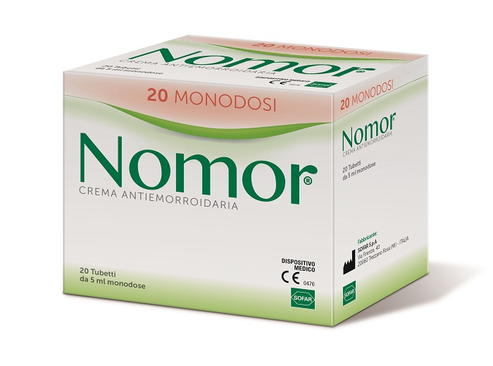 NOMOR CREMA ANTIEMORROIDARIA 20 TUBETTI MONODOSE DA 5 ML - Farmacia Murachelli Di Putelli dr. Giovanni