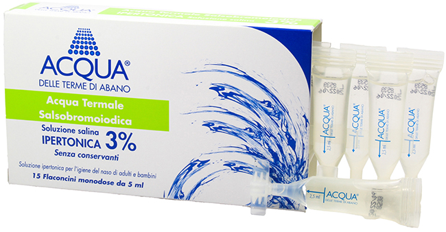 ACQUA DELLE TERME DI ABANO SOLUZIONE IPERTONICA 3% PER LAVAGGIO NASALE - Farmacia Murachelli Di Putelli dr. Giovanni
