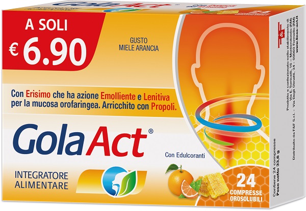 GOLA ACT MIELE ARANCIA 24 COMPRESSE OROSOLUBILI - Farmacia Murachelli Di Putelli dr. Giovanni