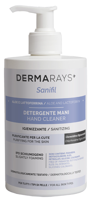 DERMARAYS SANIFIL DETERGENTE MANI IGIENIZZANTE ALOE E LATTOFERRINA 500 ML - Farmacia Murachelli Di Putelli dr. Giovanni