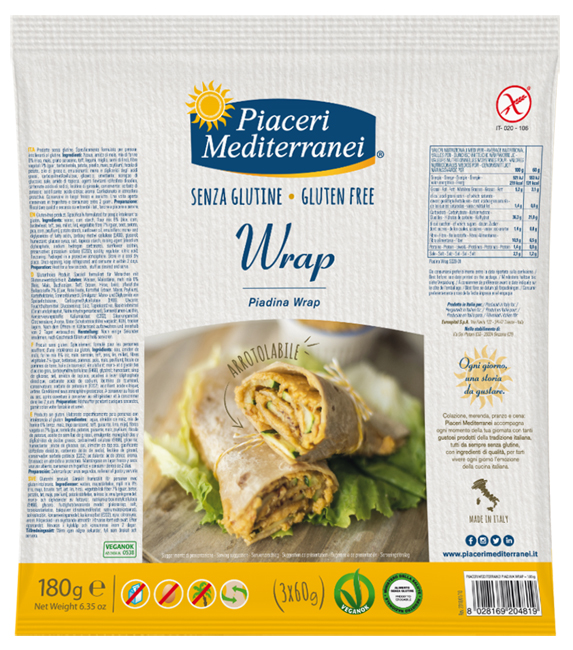 PIACERI MEDITERRANEI PIADINA WRAP 180 G - Farmacia Murachelli Di Putelli dr. Giovanni