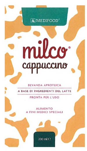 MEDIFOOD MILCO BEVANDA APROTEICA CAPPUCCINO 6 X 200 ML - Farmacia Murachelli Di Putelli dr. Giovanni